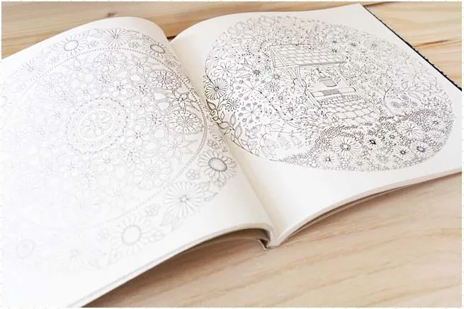 Secret Garden Coloring Book for Adults - English Version Anti-Stress Art Therapy with Floral & Nature Designs