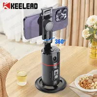 P02 Soporte de seguimiento facial automático 360 °   Soporte de rotación para teléfono, estabilizador de cardán de seguimiento de escritorio para teléfono inteligente, vídeo Vlogging en vivo