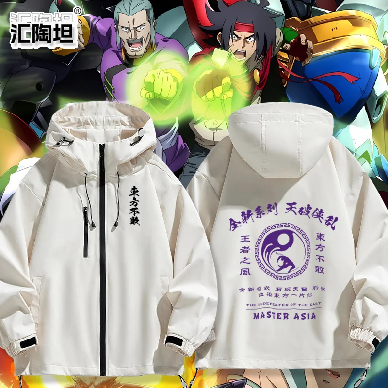

Mobile Suit Eastern Invincible Anime Jaet ex Spring Autumn Windproof Polyester Fiber Long Sve Zipper Hooded