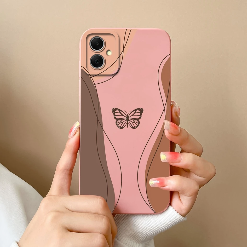 Phone Cases For Samsung A05 Back Cover Fashion Design Matte Shockproof Screen Protective Soft Silicone TPU For Galaxy A05s Funda