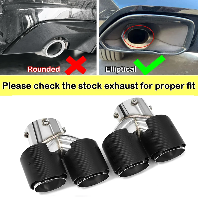 Auto Quad Uitlaat Tip Voor BMW G20 G21 M340i G42 M240i G23 M440i Dual M Prestaties Uitlaat Tip Uitlaatsysteem Nozzle Uitlaat