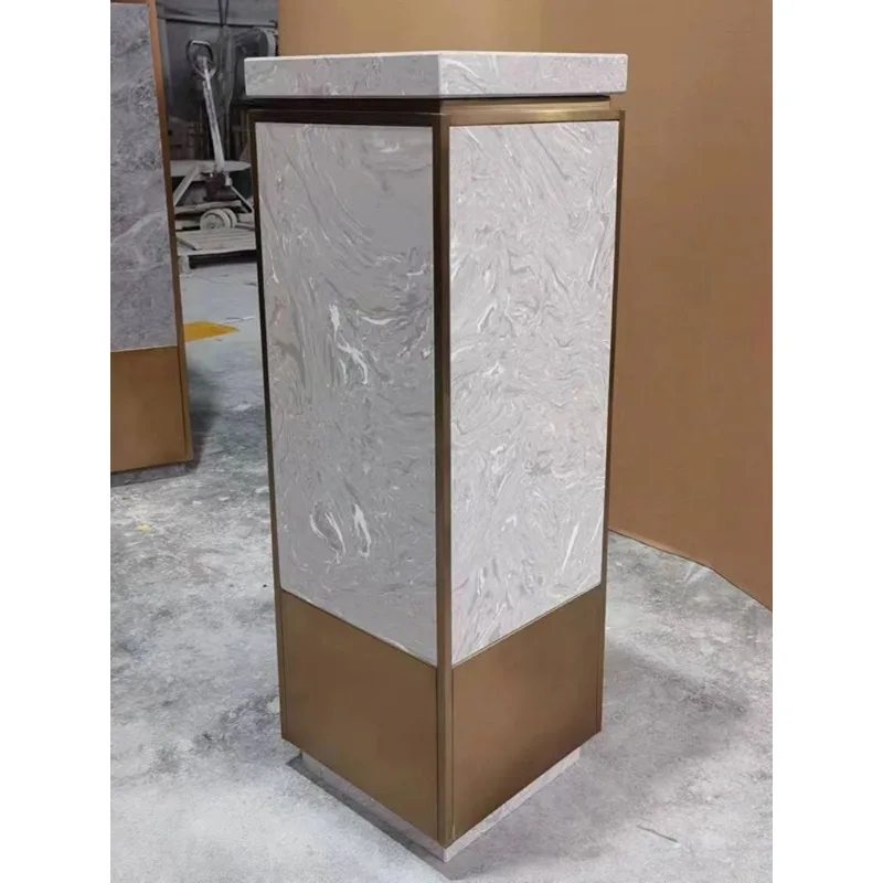 

Marble Sculpture Stand Hotel Sales Center Villa Stone Pedestal Display Stand