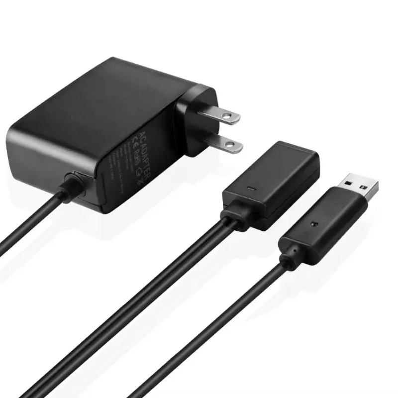 Netzteil mit USB-Kabel zum Aufladen für Xbox 360-Ladegerät, EU/US-Stecker, USB-AC-Adapter für KI-Nect-Sensor-Netzteil