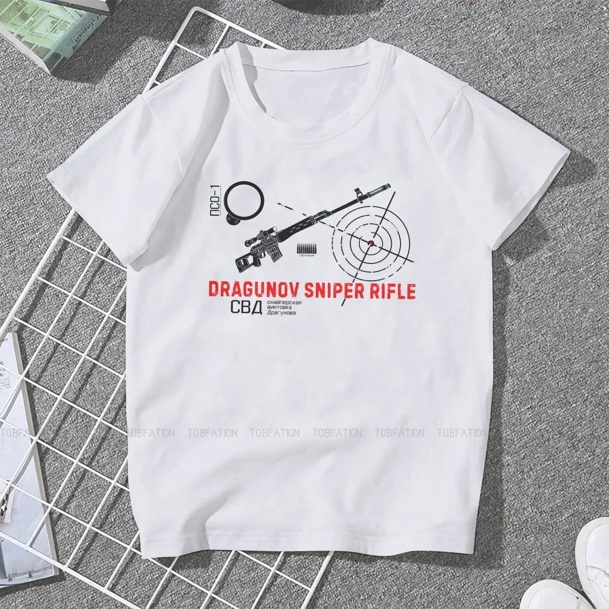 Dragunov Sniper Rifle On Light Graphic TShirt Escape from Tarkov FPS RPG MMO Game Creative Comfortable T Shirt Women Tee