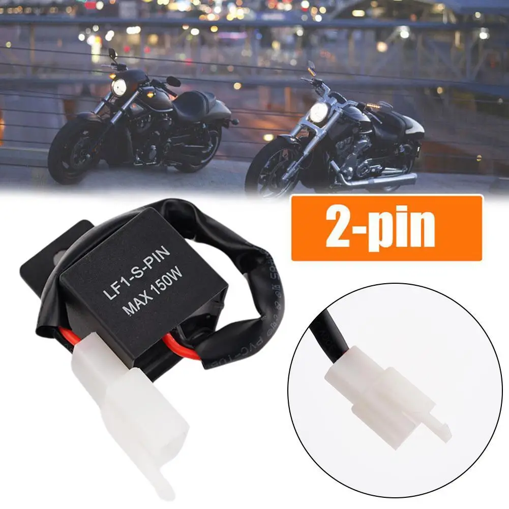 

2PIN With Wire Sealing Adhesive Flasher Relay Motorcycle LED 12V Light Flasher Relay Turn Signal Flasher