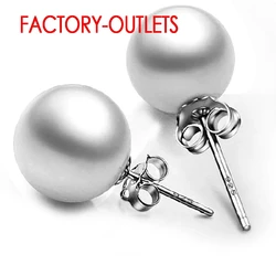 Factory Price Fashion Jewelry 925 Sterling Silver Stud Earrings For Women Hot Sale Pearl Earrings Super Cheap Wedding Earrings