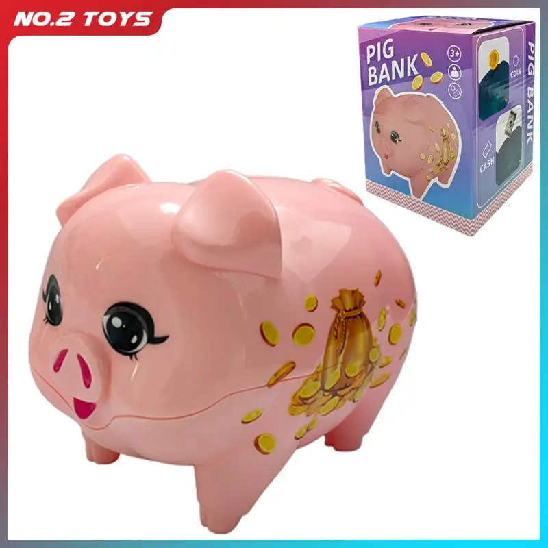 

Cute Plastic Pig Money Box Coin Cash Banknote Saving Piggy Bank for Girls Boys Adults Pig Piggy Bank Practical Gift for Birthday