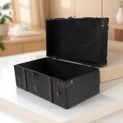 

Wooden Jewelry Box Vintage Style Large Capacity Storage Case For Earrings Rings Pendants Bracelets Trinket Organizer