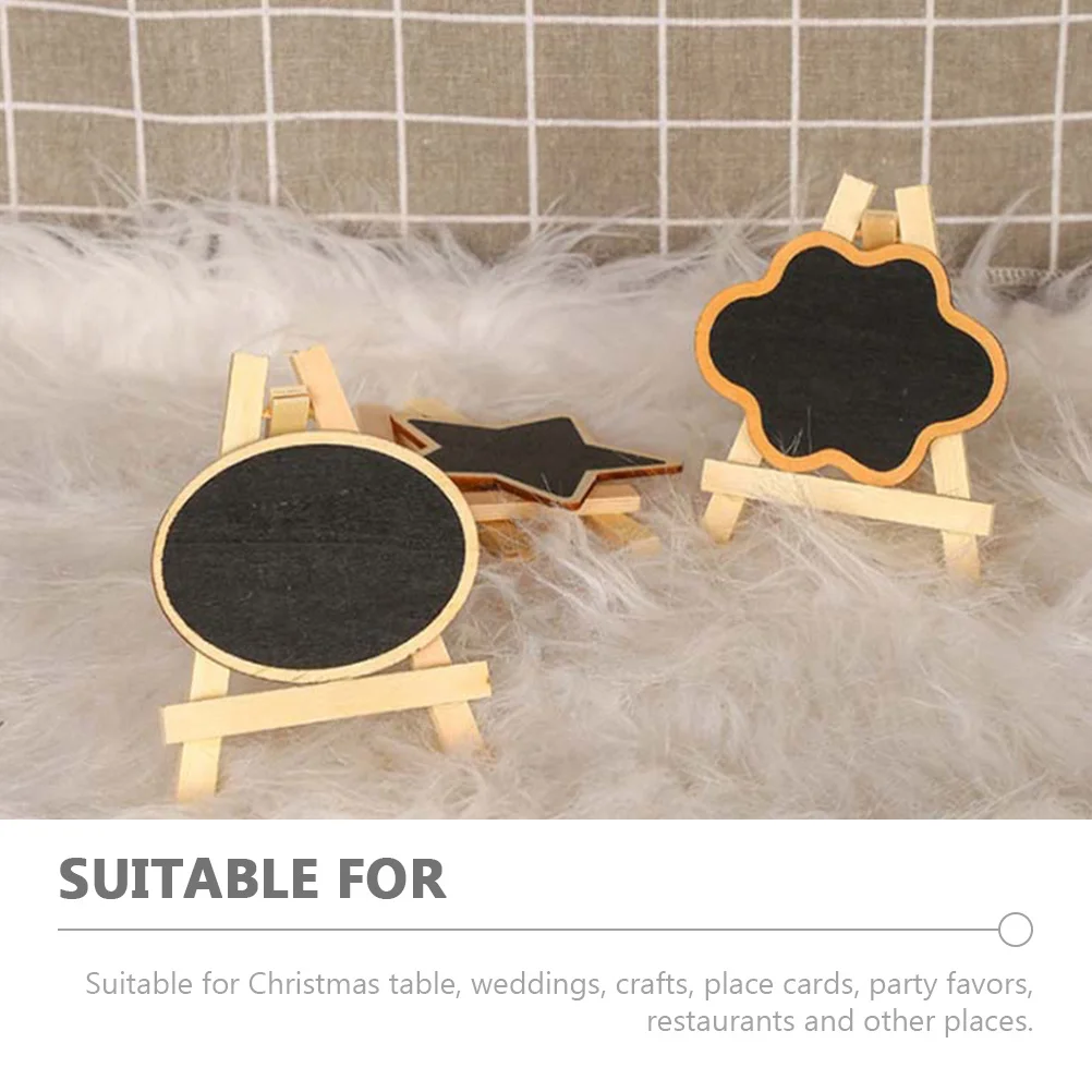 5Pcs Standing Mini Chalkboard Sign Vintage Desktop Memo Board for Weddings Restaurants Home Office Table Decoration Blackboard