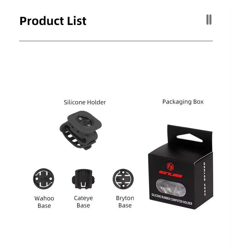 GUB P13 Handy-Fahrradhalterung Fahrrad-Sicherheits-Silikon-Halterung Computer-Handyhalter mit Garmin Bryton Wahoo Ständer – Detail 23