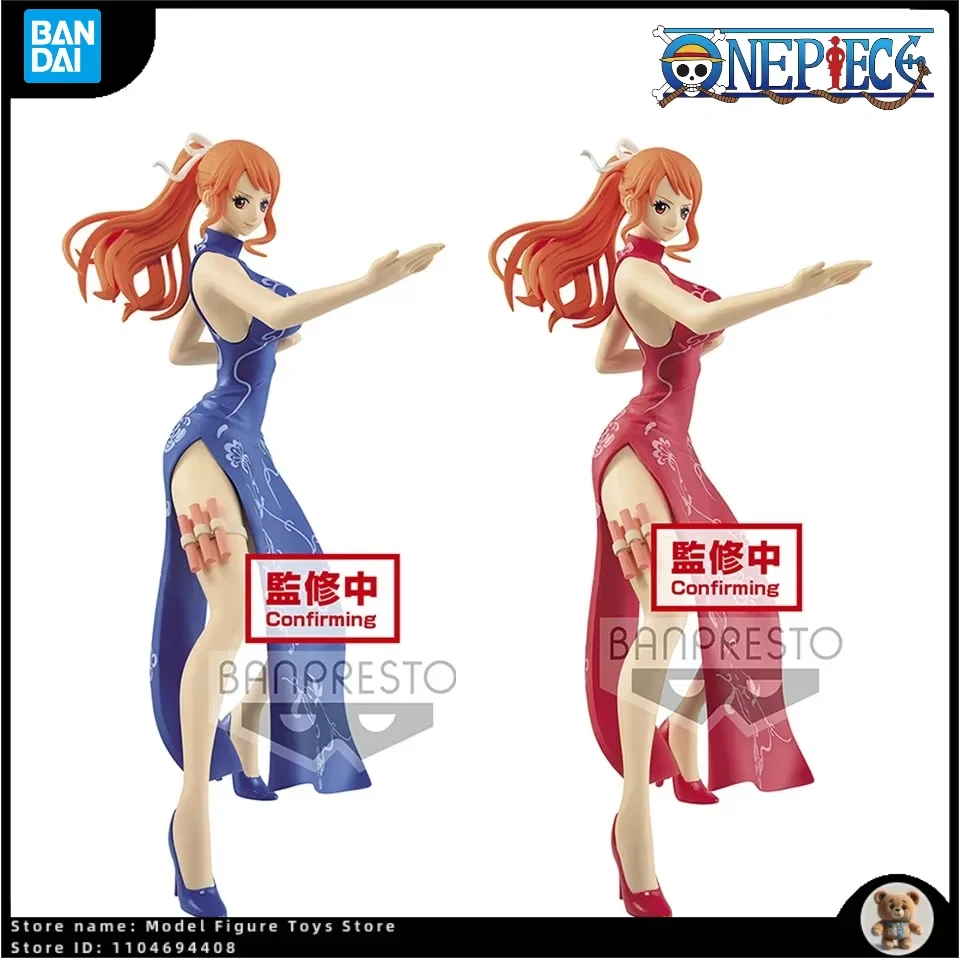 

In Stock One Piece 22cm Glazovin-figure of Action on PVC Glitter Chinese Nami Cheongsam Model Original and Genuine Present Toys