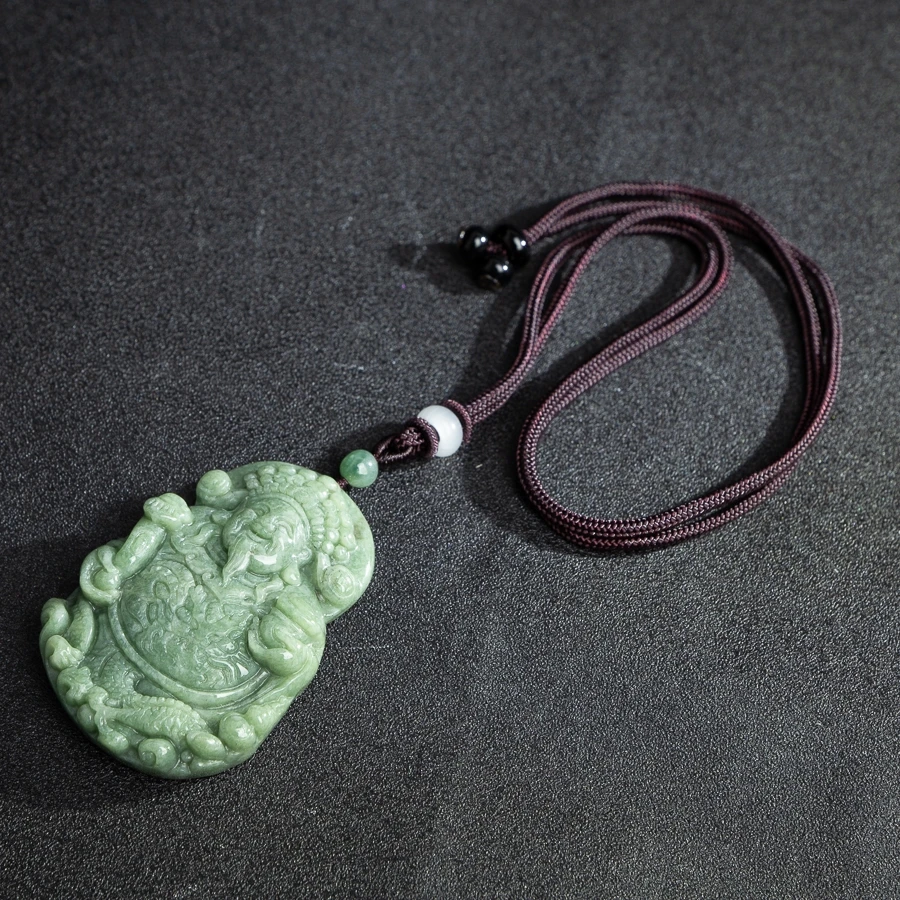 TIMESWIND الطبيعية A-نوع الفول الأخضر إله الثروة عملة الجليد الشعور ثلاثةD الرجال قلادة مع شهادة #4