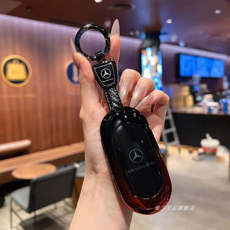 Suitable for Mercedes Benz keychain new C260L/C200L/2024 E-Class E300L/S450/GLC300 metal buckle