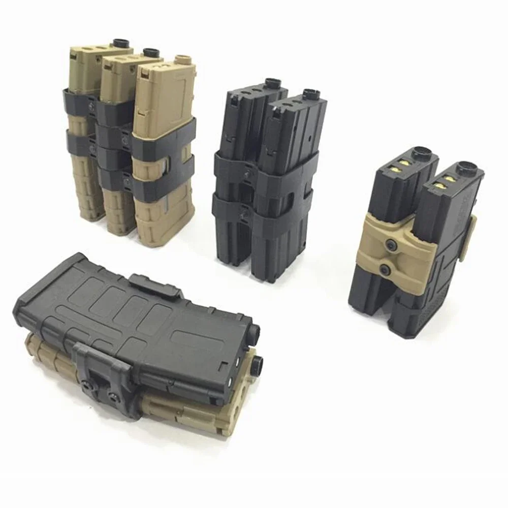 Tactical 5.56 Magazine Coupler Double Fast Magazine Connector Quick Coupler P-mag Linker for AR15 M4 / MP5 / MP7 / AK47 AK74