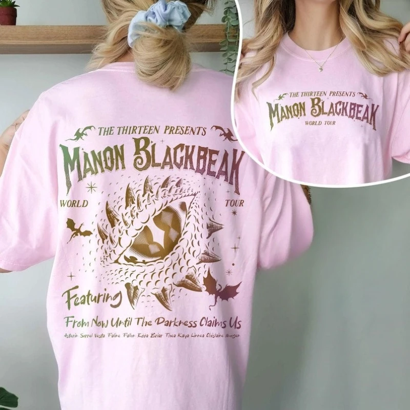 Manon Blackbeak Throne of Glass Shirt Comfort Cotton T Shirt Women Casual Fashion Oversize Hip Hop Streetwear Women Tops Summer