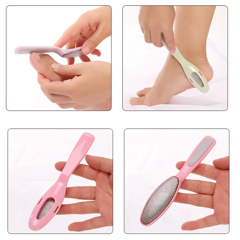 Dissolvant professionnel de callosités en acier inoxydable, grattoir pour les mains et les pieds, outils de pédicure, élimine les peaux mortes pour les talons, soins des pieds, 1 pièces