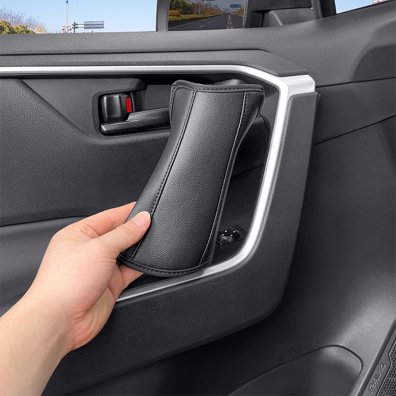 for Toyota RAV4 XA50 2021 2022 2023 2024 Car door handle protective cover made of leather material for interior protection