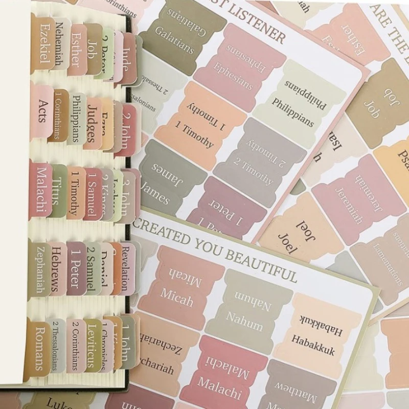 Bible Tabs 5 Tabs Boho Theme Laminated Bible Tabs For Women And Men Bible Tabs For Study Bible Bible Index Tabs