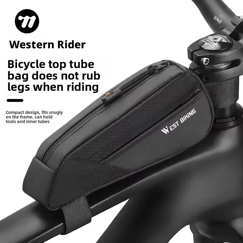

Bicycle top tube bag, bicycle road bike bag, triangular storage bag, portable and compact cycling bag