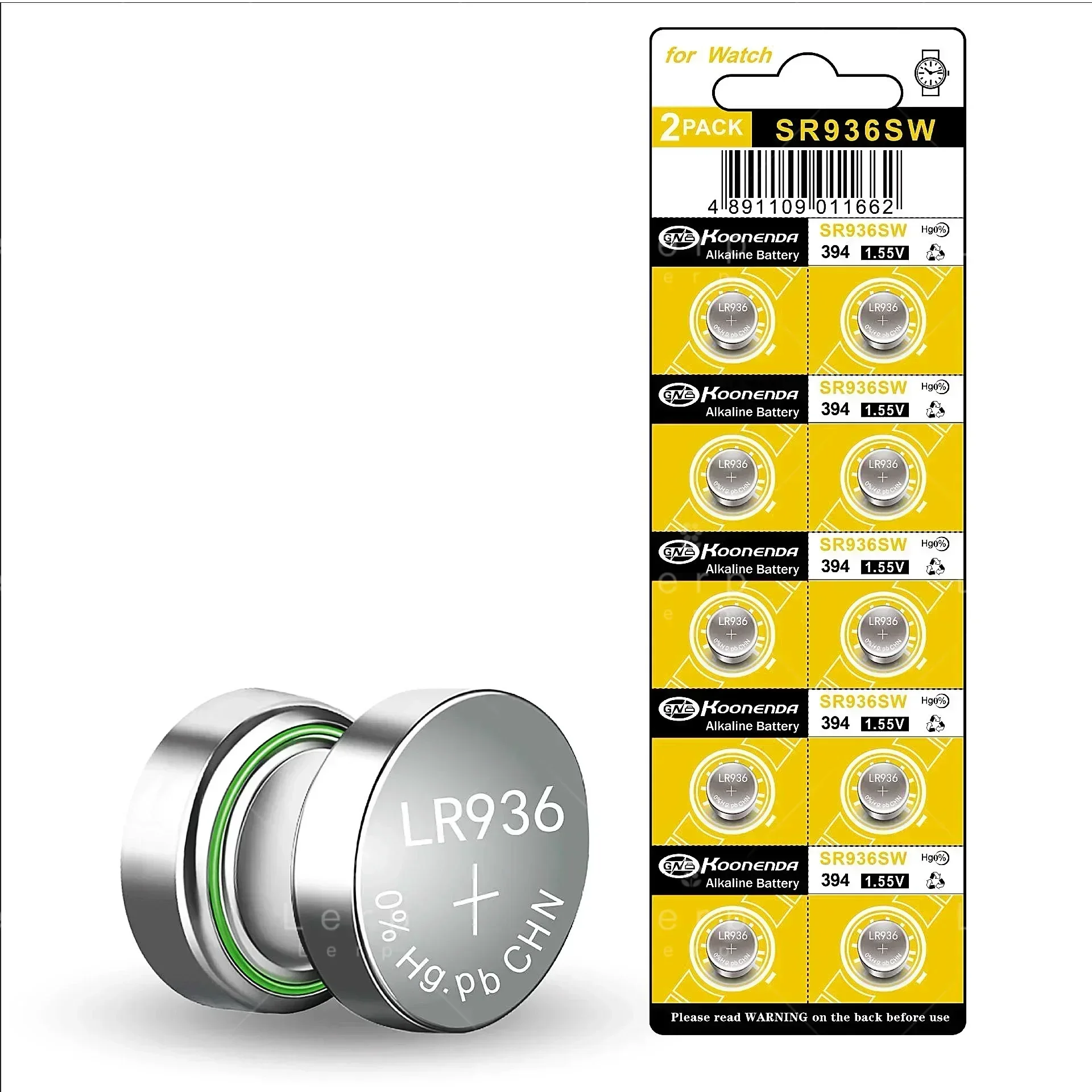 High-quality SR936SW Zinc Manganese Button Battery - Compatible with AG9, 394, 394A, LR936 and L936F