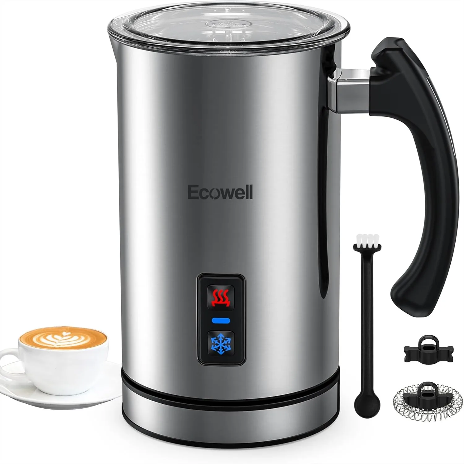 

Electric Milk Frother, Automatic Hot and Cold Milk Foam Maker for Coffee, 8.1oz/240ml