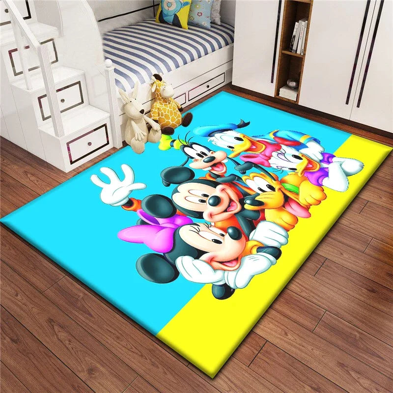 

Mickey Cartoon Carpet Rug for Living Room Bedroom Decoration Picnic Camp Kitchen Carpet Crawling Carpet Decoration