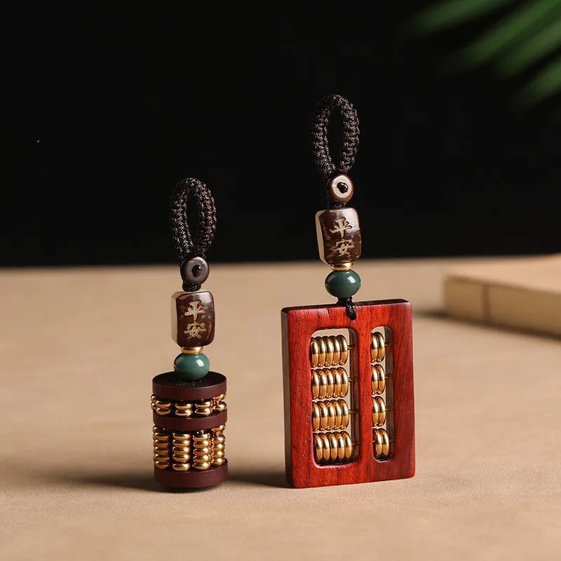 

Purple Sandalwood Miniature Small Abacus Ornaments Decoration Creative DIY Keychain Pendant Gifts For Couples