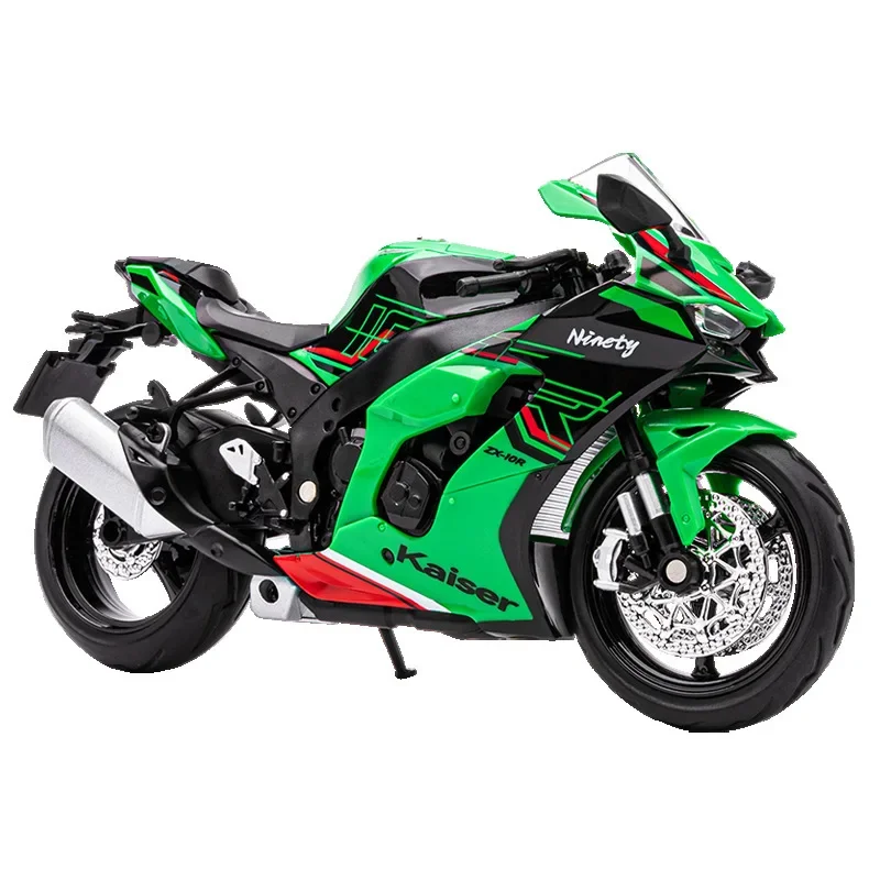 1:12 Kawasaki Ninja ZX-10R simulazione lega moto metallo pressofuso luce sonora per collezione regalo giocattolo ragazzo