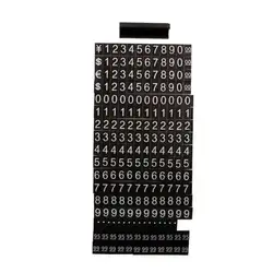 Kit de etiquetas de precios ajustables para encimera, 8x12mm, tarjeta europea de $, joyería, ropa, pantalla de dígitos, cubo, etiqueta, marco de soporte de tablero de aleación