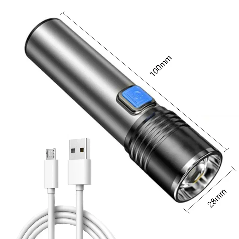 USB Rechargeable Zoomable UV Flashlight,395nm Blacklight Torch, Handheld Ultraviolet Light for Pet Urine Detector Resin Curing