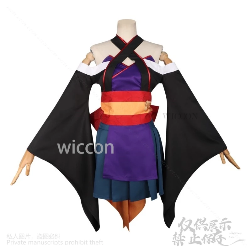 Murasame تأثيري أنيمي لعبة Senren * بانكا ثوب الكيمونو الياباني موحدة Jirai Kei الفتيات فستان مثير البدلة الباروكات @ edggy ^ # # تخصيص