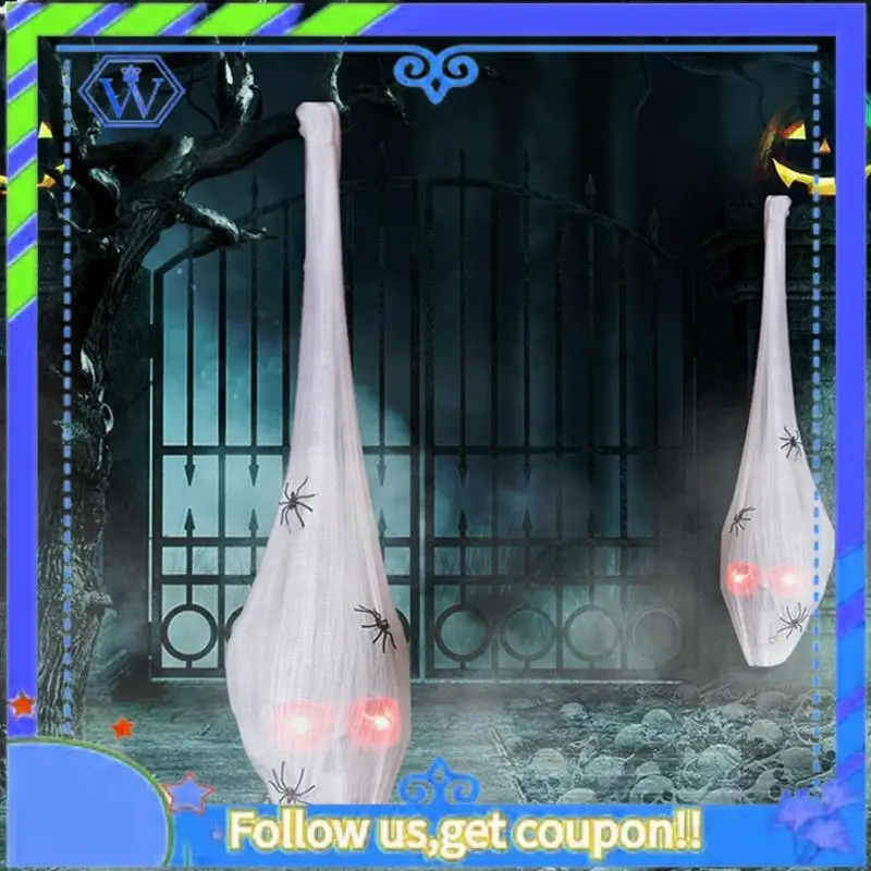 

Easy To Use 1 PCS Spider Skull Halloween Decorations Spider Outdoor Large Props With LED Light For Gate