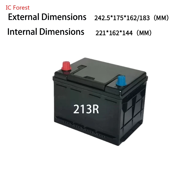 12V Pudełka do przechowywania akumulatorów rozrusznika samochodowego 3S Li-ion 4S Lifepo4 Akumulator Wodoodporna plastikowa obudowa Wysokoprądowe miedziane słupki wiążące