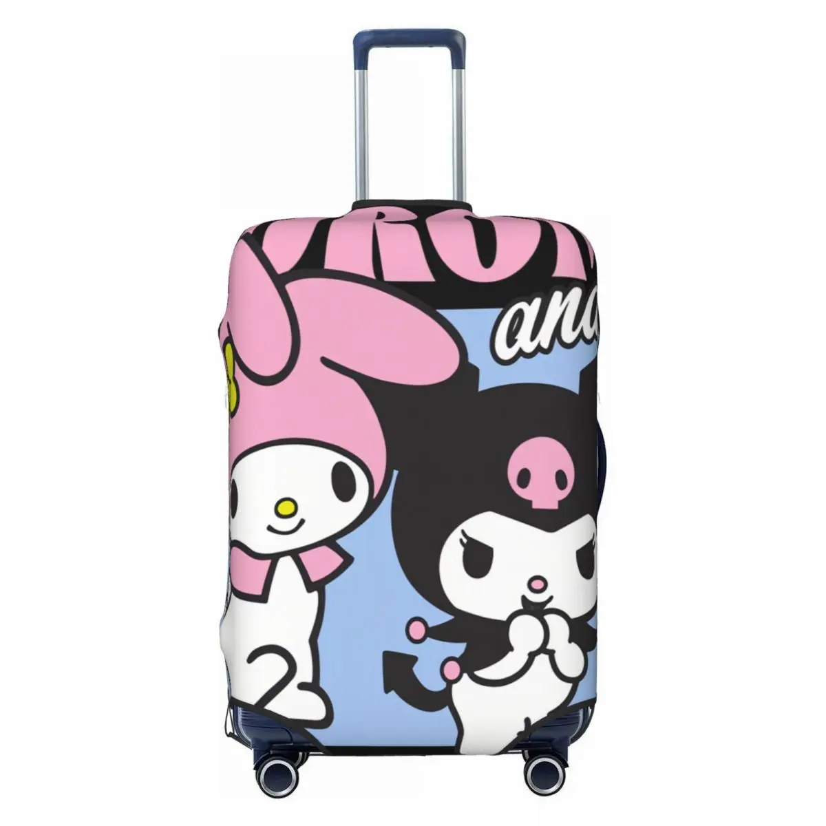 

Custom My Melody And Kuromi Luggage Cover Protector Washable Cartoon Rabbit Travel Suitcase Covers
