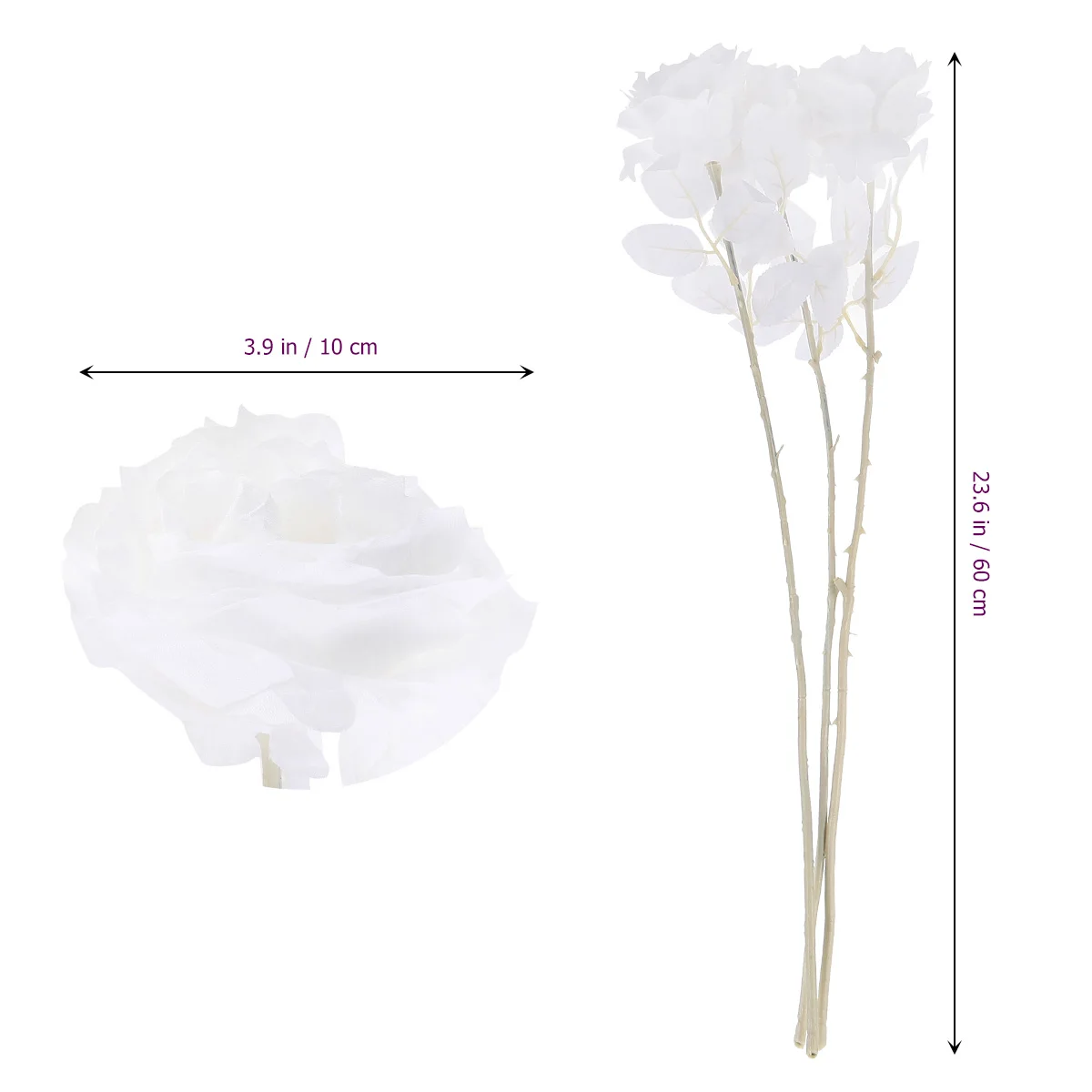 

3 PCS Simulated Flower Branches Party Supplies Halloween Simulation Rose Decorations Props Layout Decorative Plastic Ornament