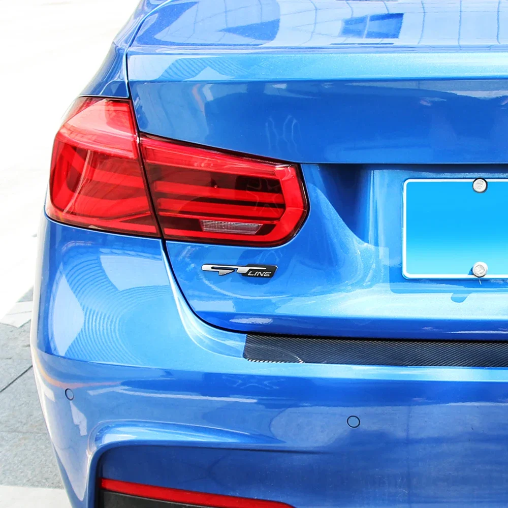 3D Metal GT Line Logo Rear Boot Trunk Emblem Badge Decals For 307 308 KIA Rio K3 K5 Ceed Sportage Car Stickers