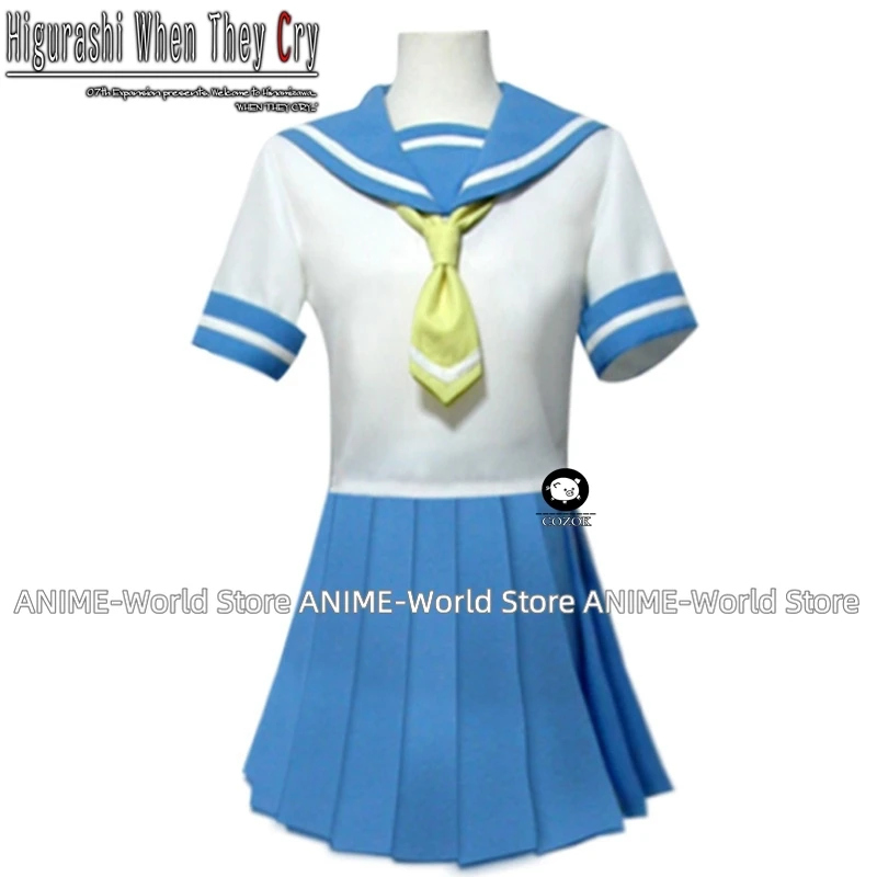 Game Higurashi When They Cry Hou Ryugu Rena Cosplay Costume JK Uniform Custom Made Any Size