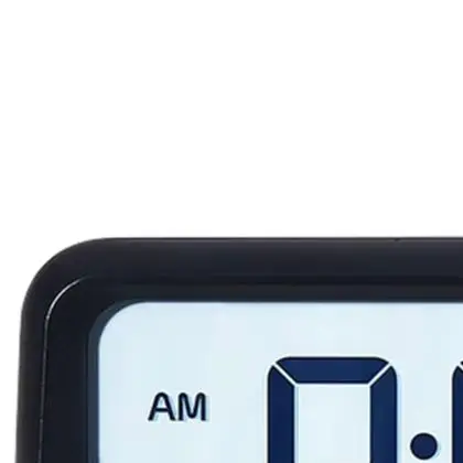 Large Format Digital Alarm Clock with LCD Screen Night Light Calendar for temp Display Minimalist Design Plastic Construction
