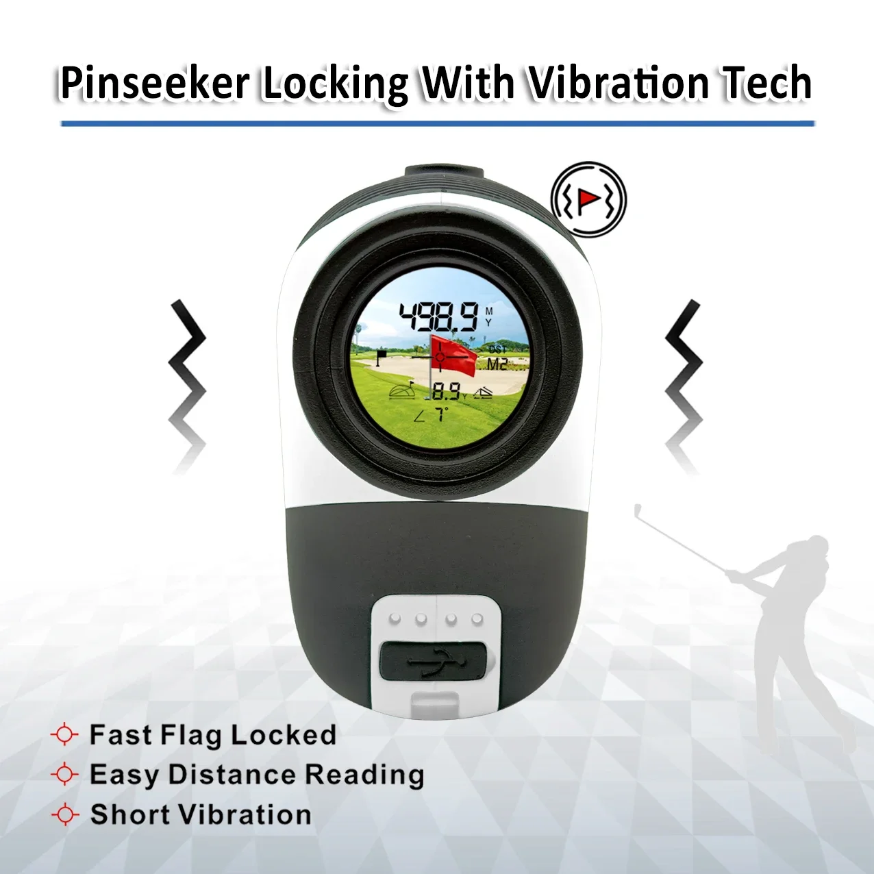 Rechargeable La ser Distance Meter Range Finder for golf Magnetic Rechargeable Golf Rangefinder