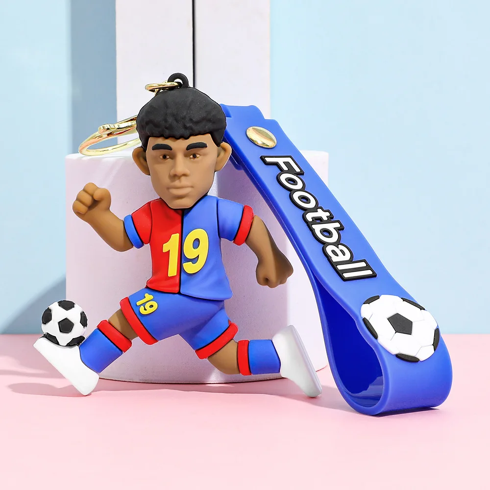 Fußballstar-Bild-Schlüsselanhänger, Fußballstar-Taschen-Dekor, Schlüsselring, Auto-Schlüsselzubehör, beliebt für Männer, Fans, Geschenk, Großhandelspreis – Detail 12