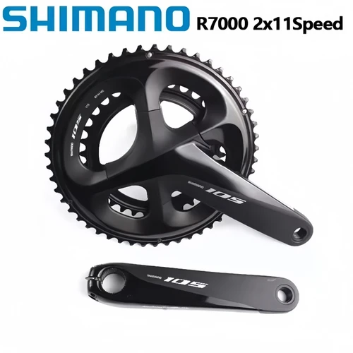 Platos y bielas Shimano 105 R7100 2x12 velocidades R7000 2x11s 165/170/172,5/175mm 52-36T/53-39T/50-34T actualización de manivela de bicicleta de carretera 5800
