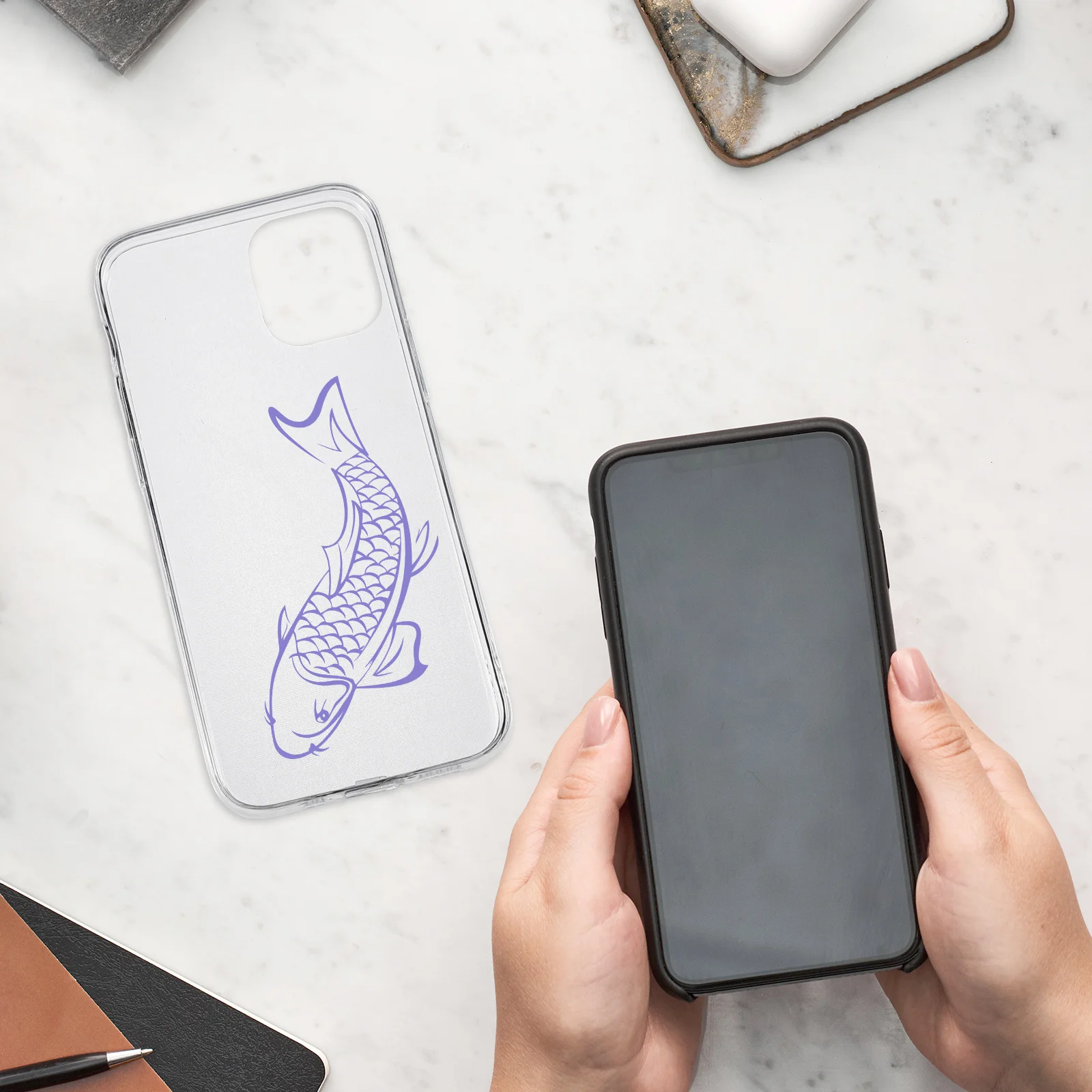 

5Pcs DIY Resin Personalized Phone Case Compatible 12 Mini Acrylic Shell Protective Cover Sublimation Blank Phone