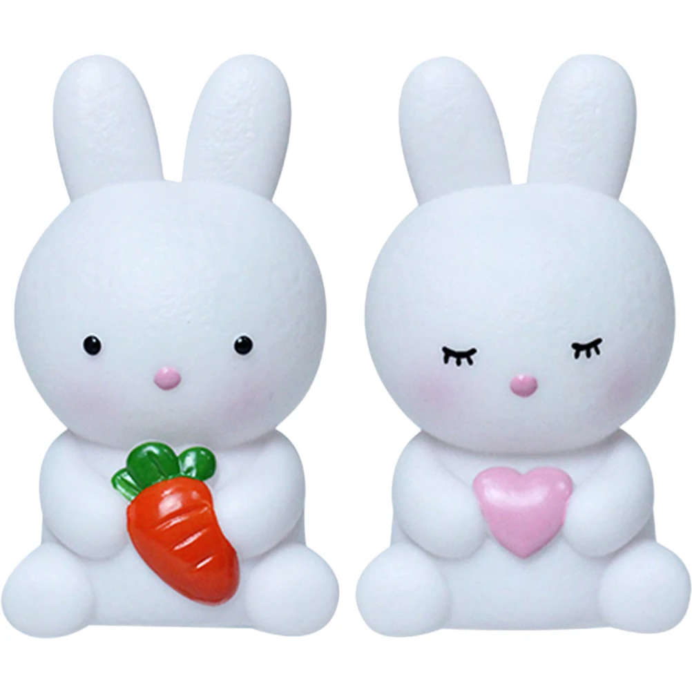 

2 Pcs Little Rabbit Night Light PVC Kids Bedroom Lamp Toddler Cartoon Bedside Baby LED Nightlight Warm Atmosphere Dorm Home