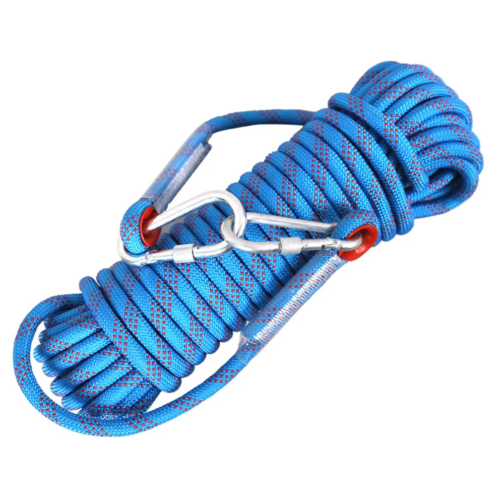 10mm Rock Climbing Rope 10M/20M/30M Outdoor Static Rapelling Rope for Fire Rescue Safety Escape Tree Climbing