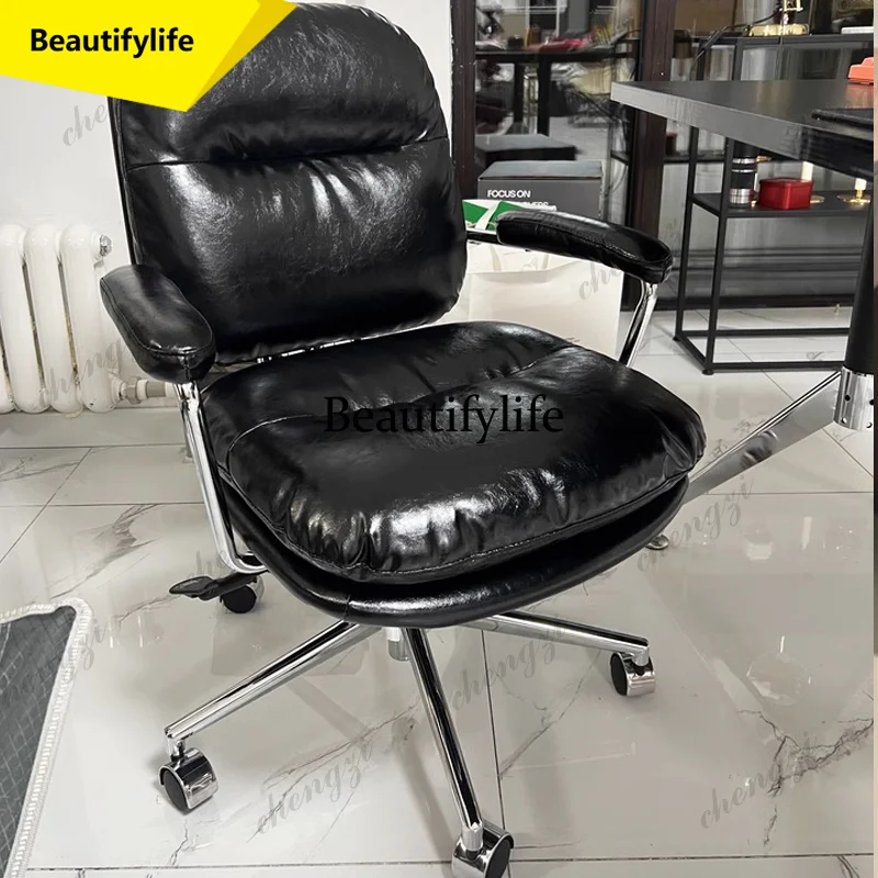 

M02 TTT Computer Fex Leather Nordic Chair Wheels Comfortable Designer Study Office Chair Desk Executive Silla De Escritorio
