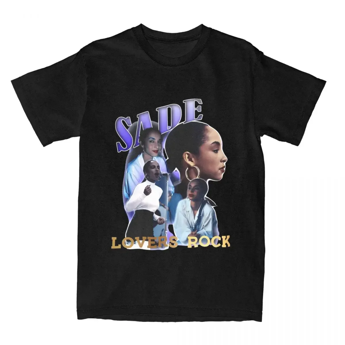 S-Sade Adu Singer Men T Shirt Unique Tee Shirt Short Sleeve Round Neck T-Shirts Pure Cotton 6XL Tops