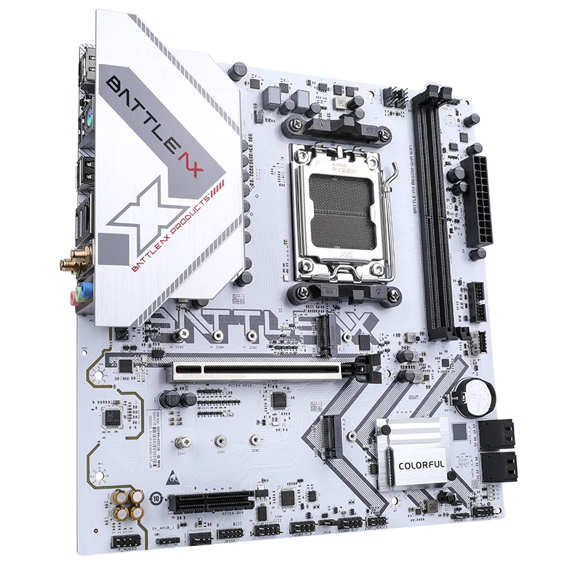 ل AMD Ryzen 7 7700 CPU COLORFUL BATTLE-AX B650M-GHA WIFI V14 AM5 اللوحة 2xDDR5 4xSATA 2xM.2 لوحة مزدوجة القناة B650M