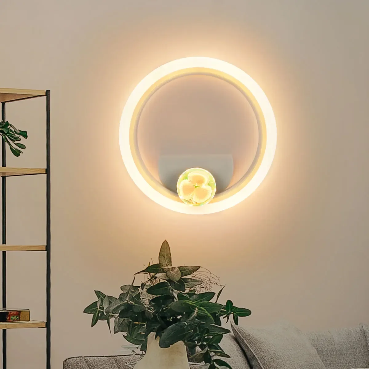 

Shell RoundLED Wall Light Modern Wall Light Decor Light For Home Lighting Indoor Bedroom Living Room Stairs Corridor Wall