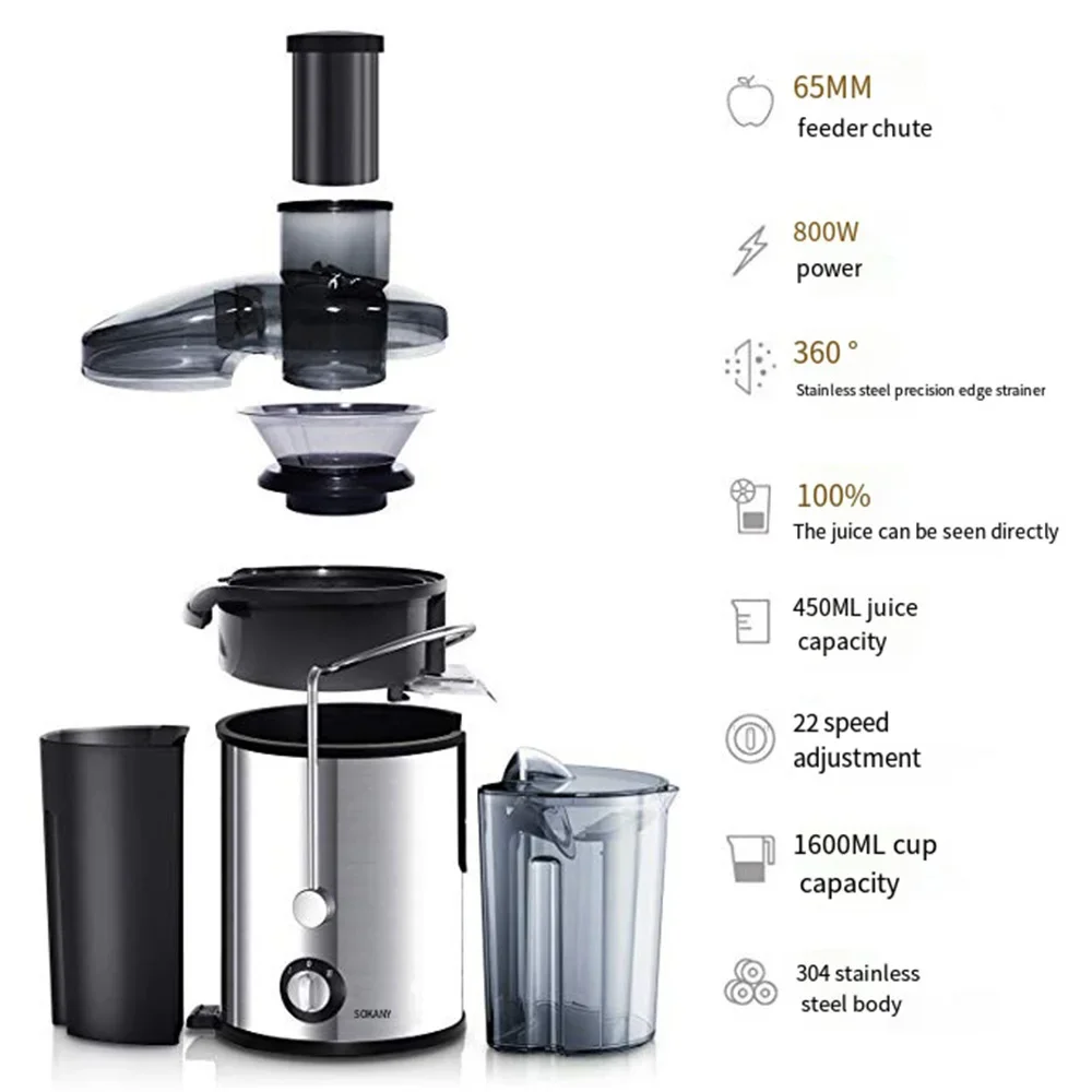 Fruit And Vegetable Blender,ElectricJuicer,Healthy Food Blender,Detachable, Easy To Clean,Portable Juicer,Crusher,Food Extractor