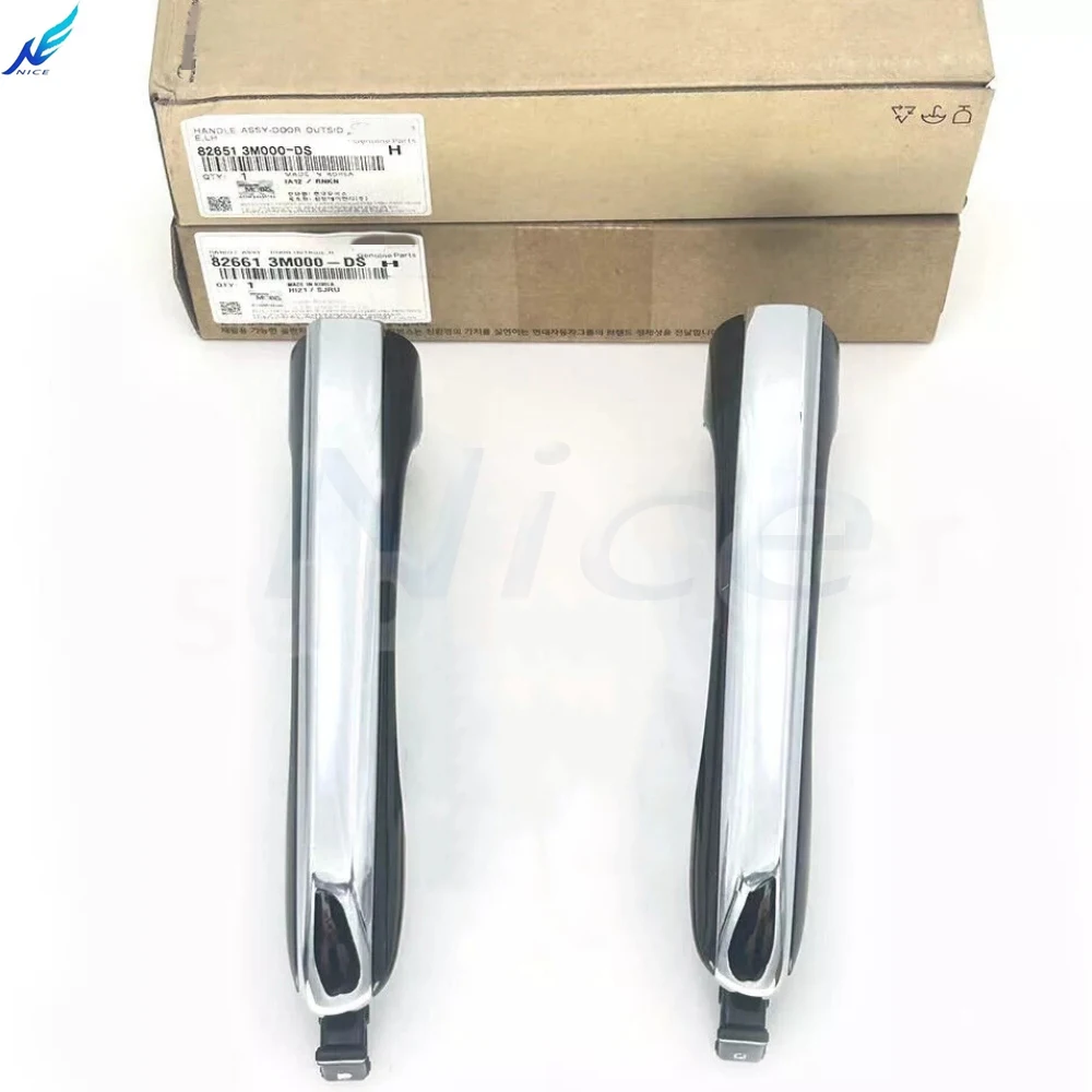 2 Pieces New Left Right Rear Outside Handle For 2009-14 Hyunda-i Genesis Sedan 3.8L 4.6L OEM 82651-3M000 82661-3M000